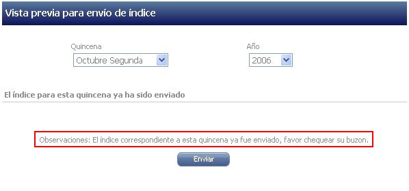 ndice ya fue enviado